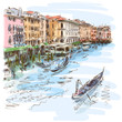 Venice - Grand Canal. The view from the Rialto Bridge