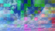 loopable clouds and colorful mosaic