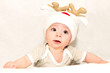 Boy in cap deer