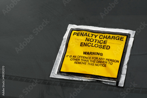 Photo: parking fine on windscreen parking fine on windscreen