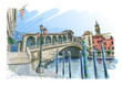 Venice - Grand Canal. Rialto Bridge.