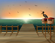 A letter box and a sea port