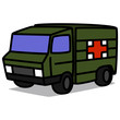 Cartoon Car 88 : Military Ambulance