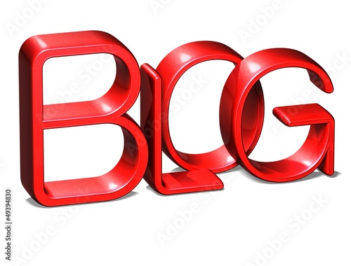Illustration: 3D word Blog on white background 3D word Blog on white background