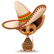 Mexico Chihuahua Puppy Cartoon Sombrero-Cane di Razza Messico