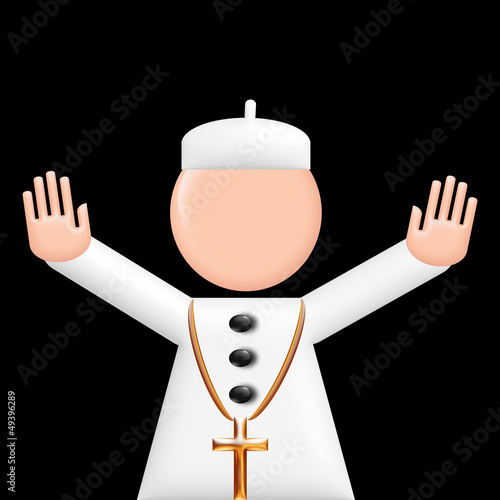 Illustration: Papa - pittogramma in 3d Papa - pittogramma in 3d