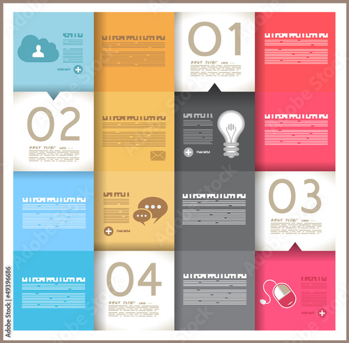 Vector: Infographic template design - Original geometrics Infographic template design - Original geometrics
