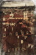 Prague Old Town - dark old vintage retro photo stylized.