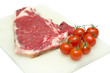 Bistecca di manzo fresco e pomodorini
