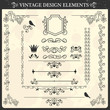 Vintage ornament set. Vector illustration
