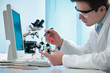 Scientist working at the laboratory