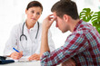 doctor with male patient