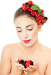 beautiful girl with berries