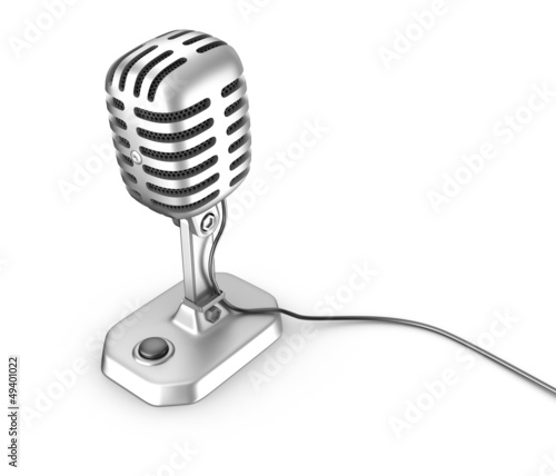 Illustration: Old style microphone Old style microphone