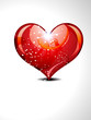 abstract glossy heart with sparkle
