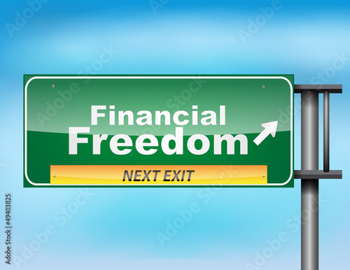 Vector: Road sign concept with the text Financial Road sign concept with the text Financial