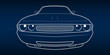 Muscle Car Outline Front View