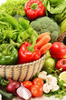 Composition with variety of raw vegetables