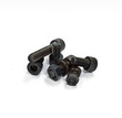 Hexagonal screws isolated on a white background in the industry