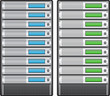 Servers in installed in rack