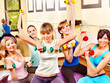 Women in aerobics class.