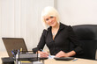 Business woman working in office