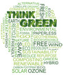 Vector: Think Green Eco Human Head Think Green Eco Human Head