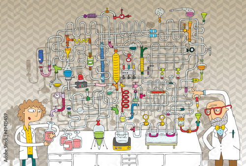 Vector: Laboratory Maze Game Laboratory Maze Game