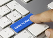 Listen to Me! keyboard key. Finger