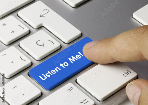 Photo: Listen to Me! keyboard key. Finger Listen to Me! keyboard key. Finger