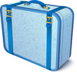 Blue ornate traveler's vector suitcase