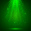 Green magic light abstract background