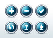 Web buttons icon set vector illustration
