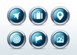 Location and destination icon set vector illustration
