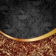 Vintage ornament seamless pattern vector - gold and purple and g