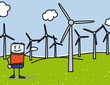 Champ d'éoliennes