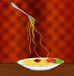 Traditional italian best food.Spaghetti