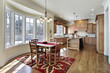 Kitchen with oak wood cabinetry