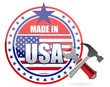 made in usa tools button seal illustration