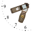 Photo: Clock made of mobile phones Clock made of mobile phones