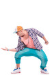dancer holding his palm out