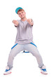 Photo: dancer pointing with both hands dancer pointing with both hands