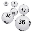 Loto. Mélange de boules blanches