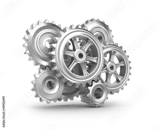 Illustration: Clockwork mechanism. Cogs and gears. Clockwork mechanism. Cogs and gears.