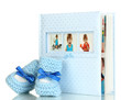 Baby photo album isolated on white