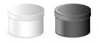 Black and white containers