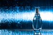 Perfume on blue background