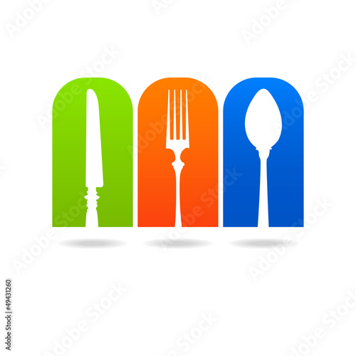 Vector: kitchen fork spoon knife logo kitchen fork spoon knife logo