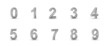 3D chrome numbers set.