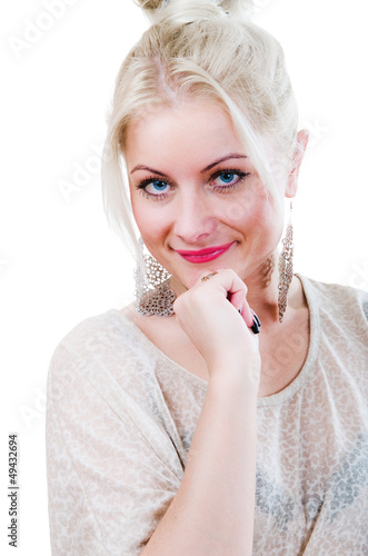Photo: Portrait of a young woman blonde Portrait of a young woman blonde